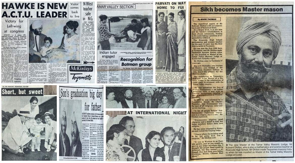 Mr and Mrs Dhillon were frequently featured in the local newspapers in Tasmania.