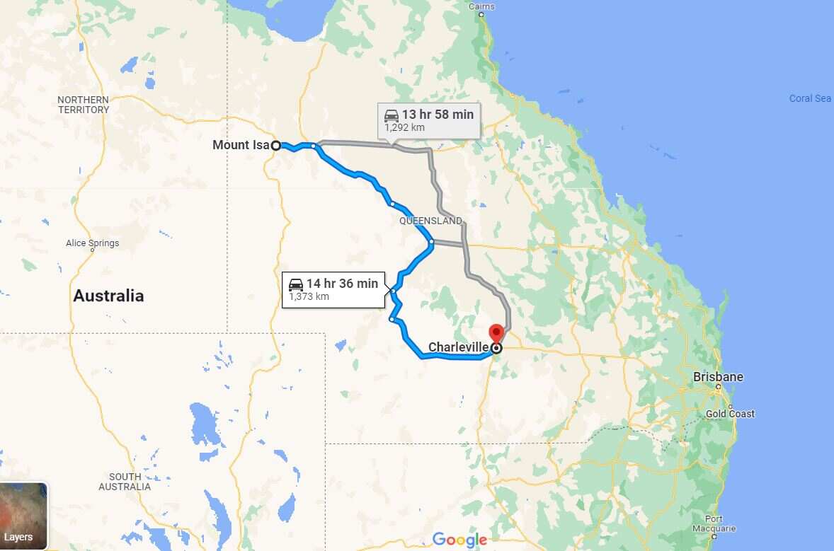 Diamantina Developmental Road in Queensland.