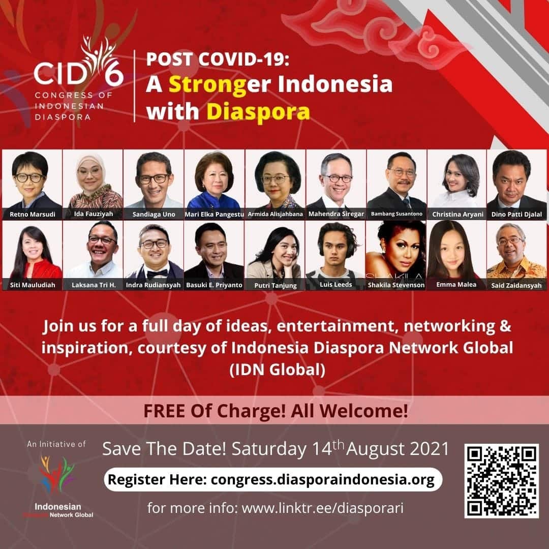 The Congress of the Indonesian Diaspora 6, 14 Aug 2021.