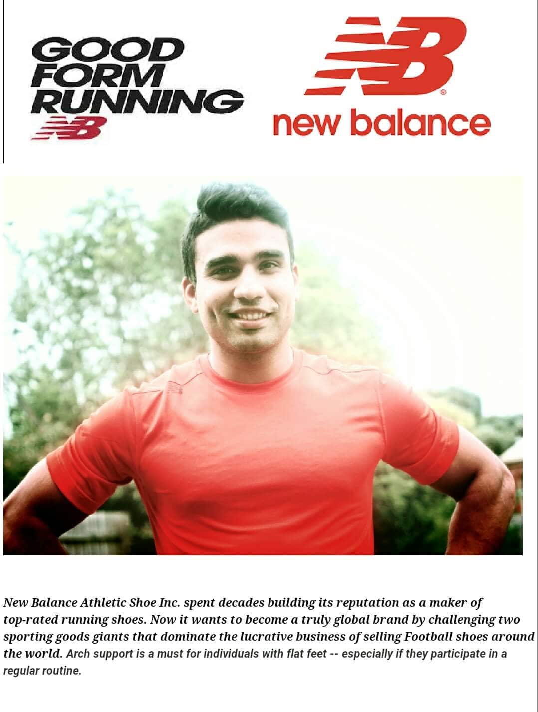 DIlpreet Singh as brand ambassador of internationally recognised sports company, New Balance