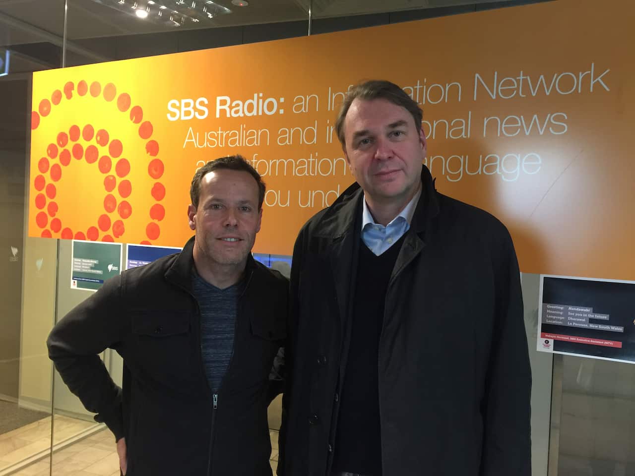SBS German´s Christian Froelicher with Dirk Kurbjuweit