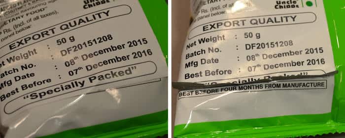 Misleading labeling of expiry dates discovered on products purchased by SBS
