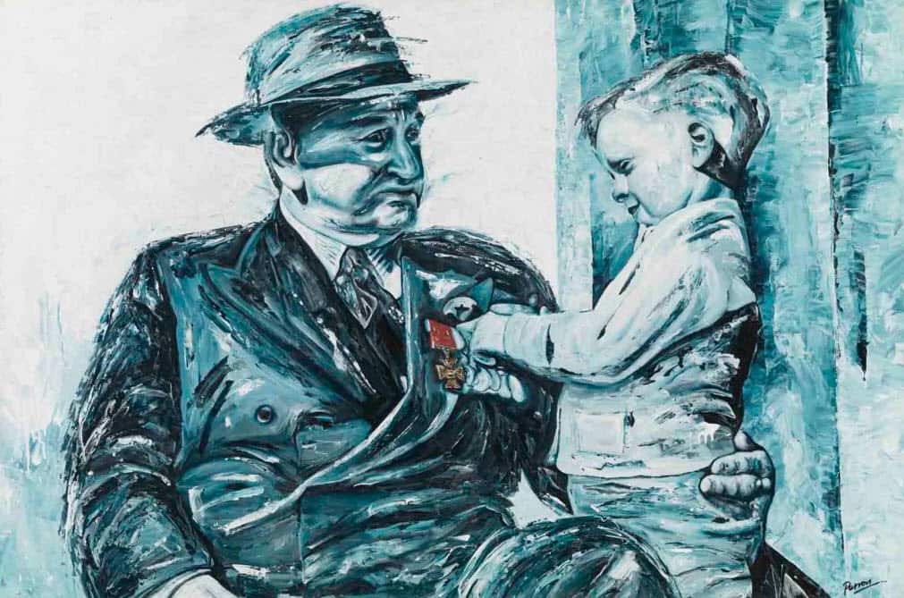 George Petrou's depiction of Victoria Cross recipient Dominic McCarthy.