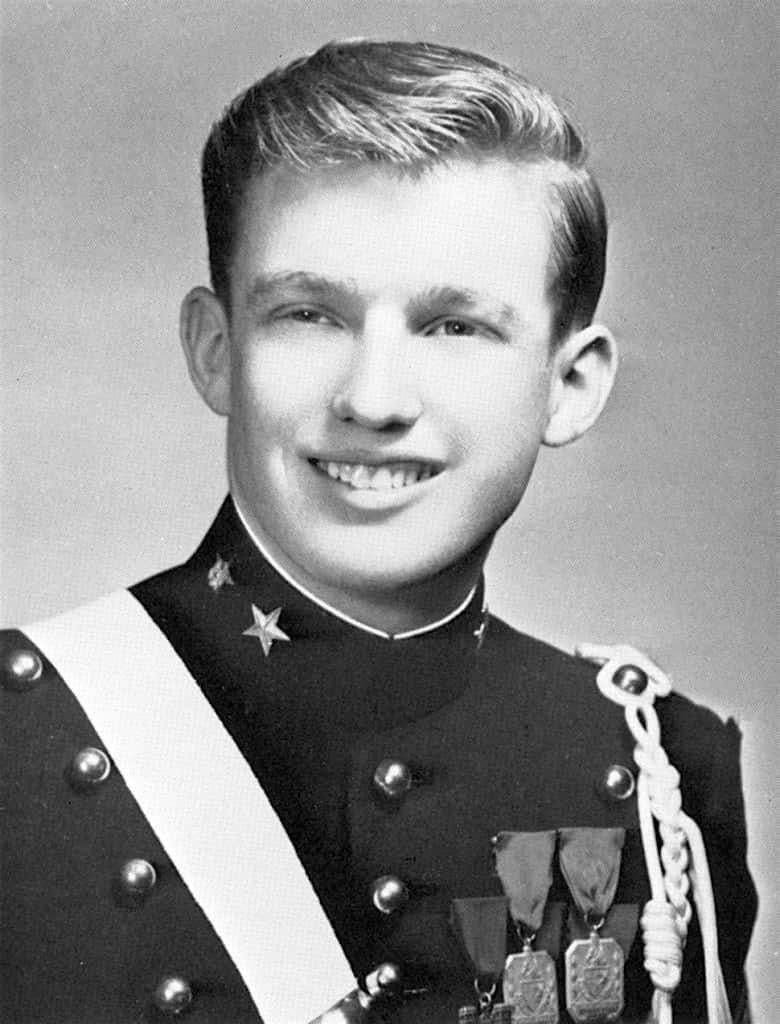 Trump as a teenager at the New York Military Academy, June 30, 1964