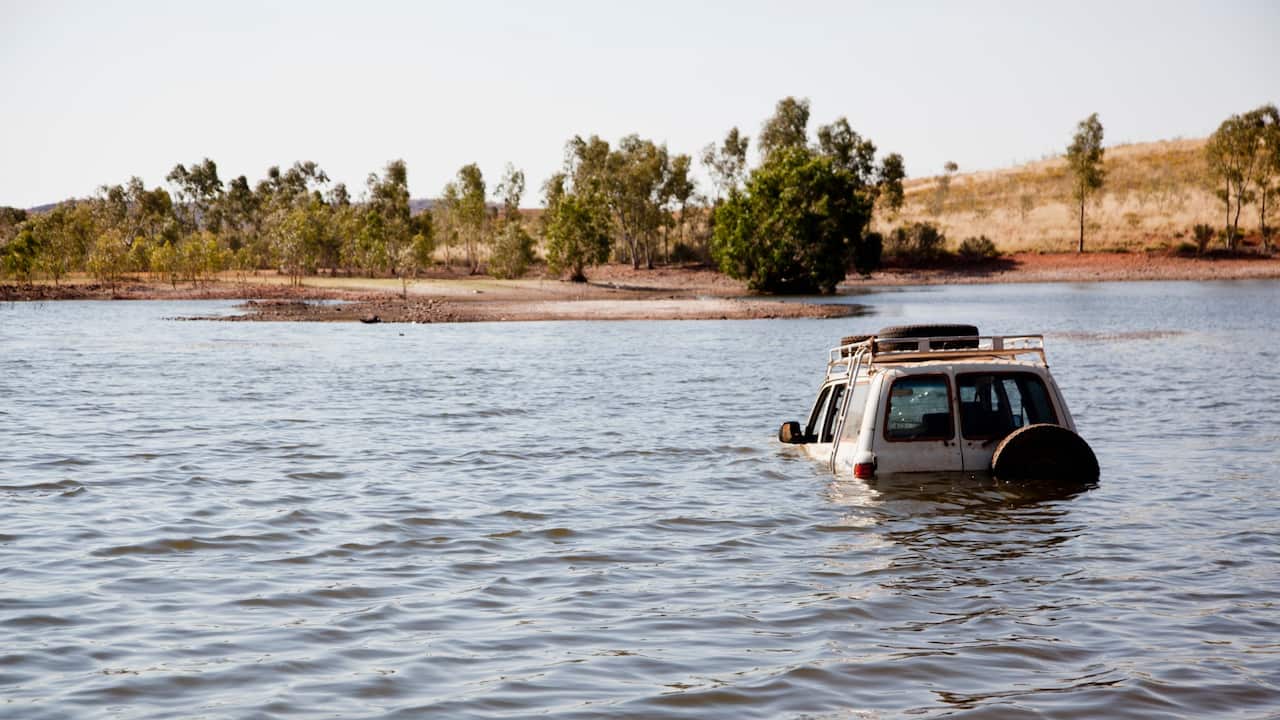 Driving through deep water