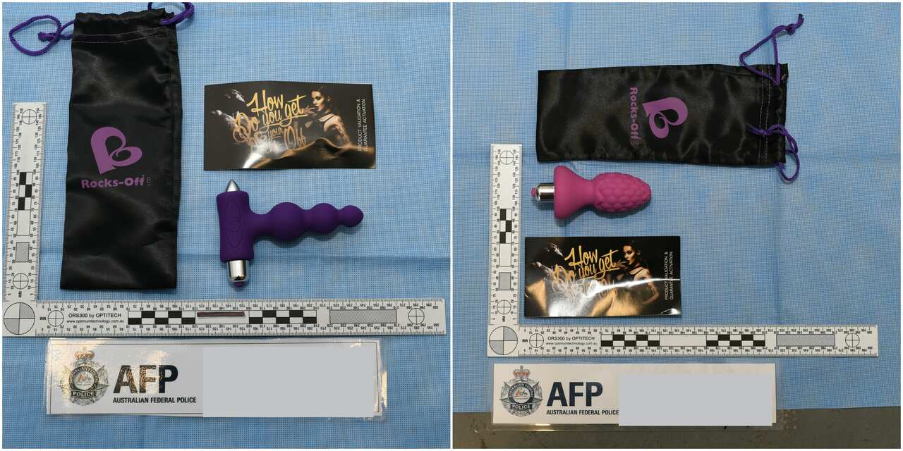 The sex toys were found concealing drugs.