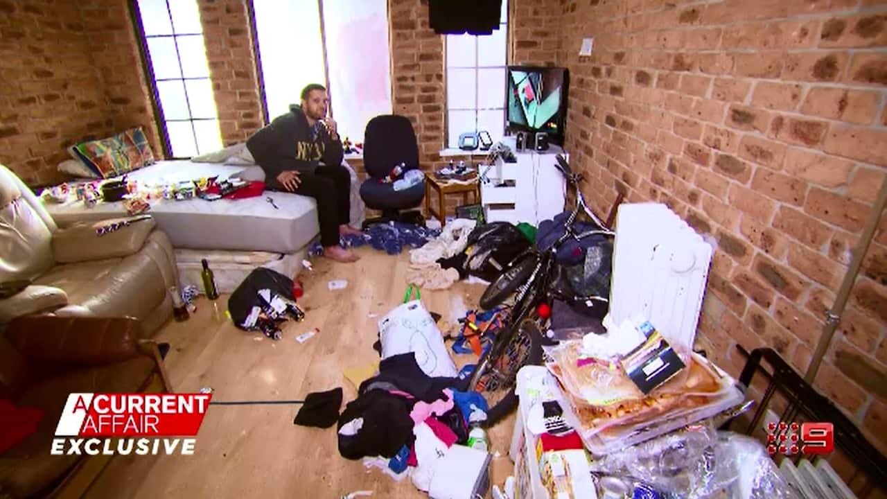 Adrian admits he could take better care of his partially taxpayer-funded apartment in Frankston's Ambassador Hotel.