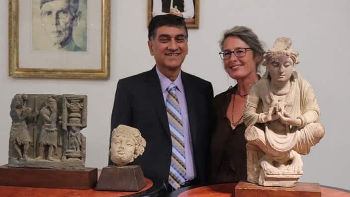 Romy Dingle with High Commisioner of Pakistan, Babar Amin