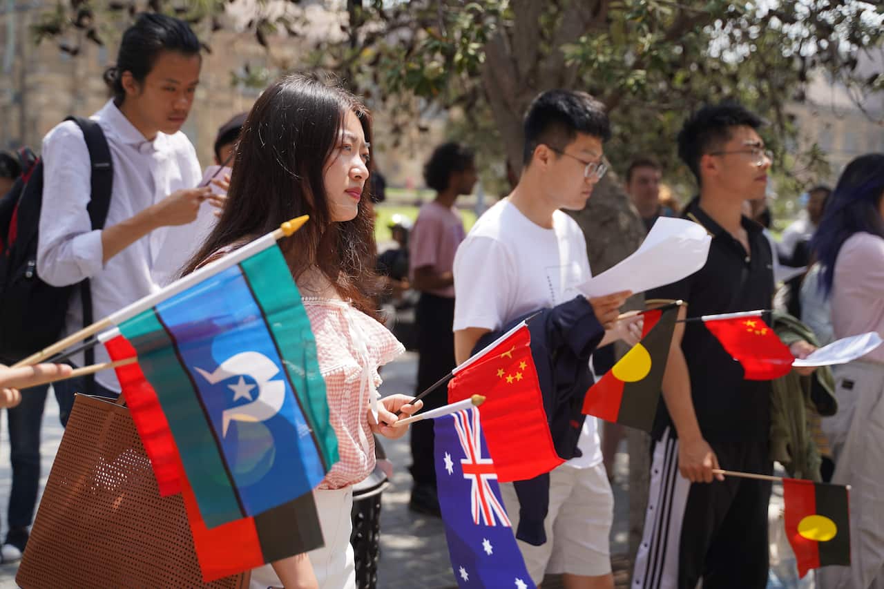 Anti-Racism, Anti-Sinophobia Protest at University of Sydney
