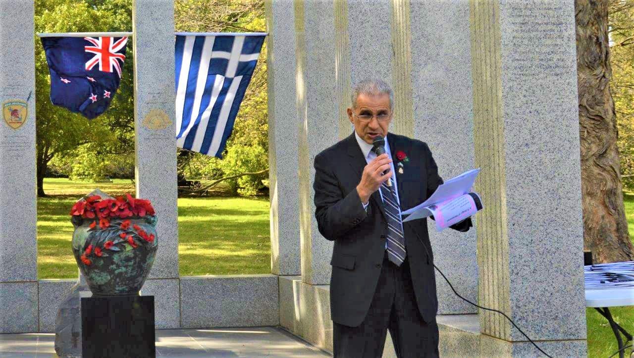 Hellenic RSL president Manolis Karvelas. 