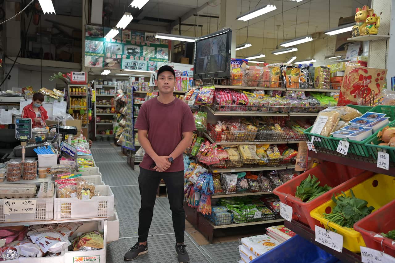 Asian grocery store owner Chris Lam.