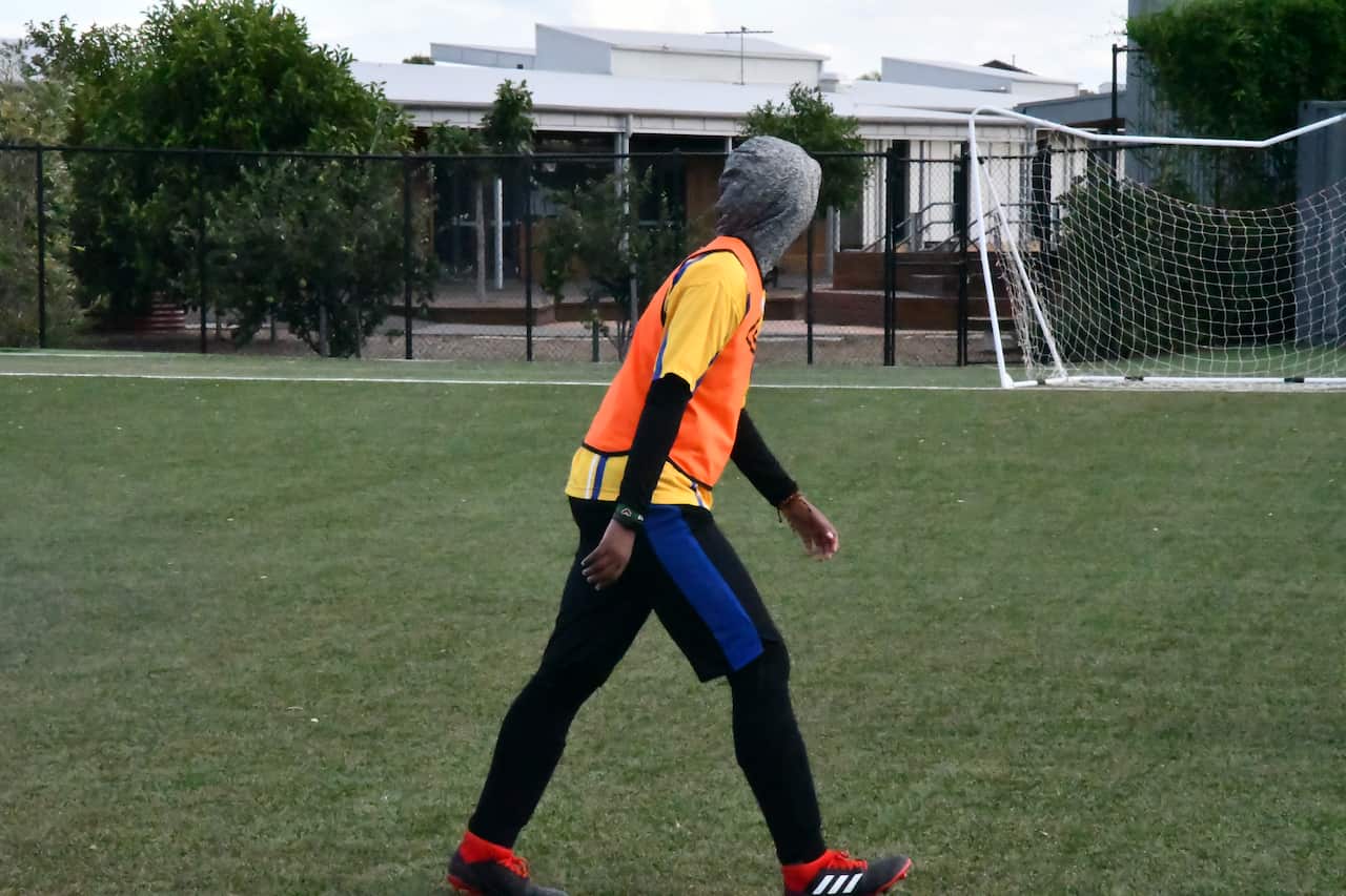 Sabrin Muhammed in the field at Tarneit Rise 