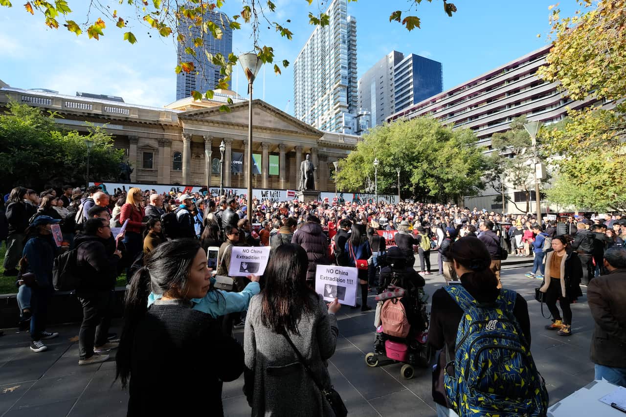 No China Extradition Protest in Melbourne