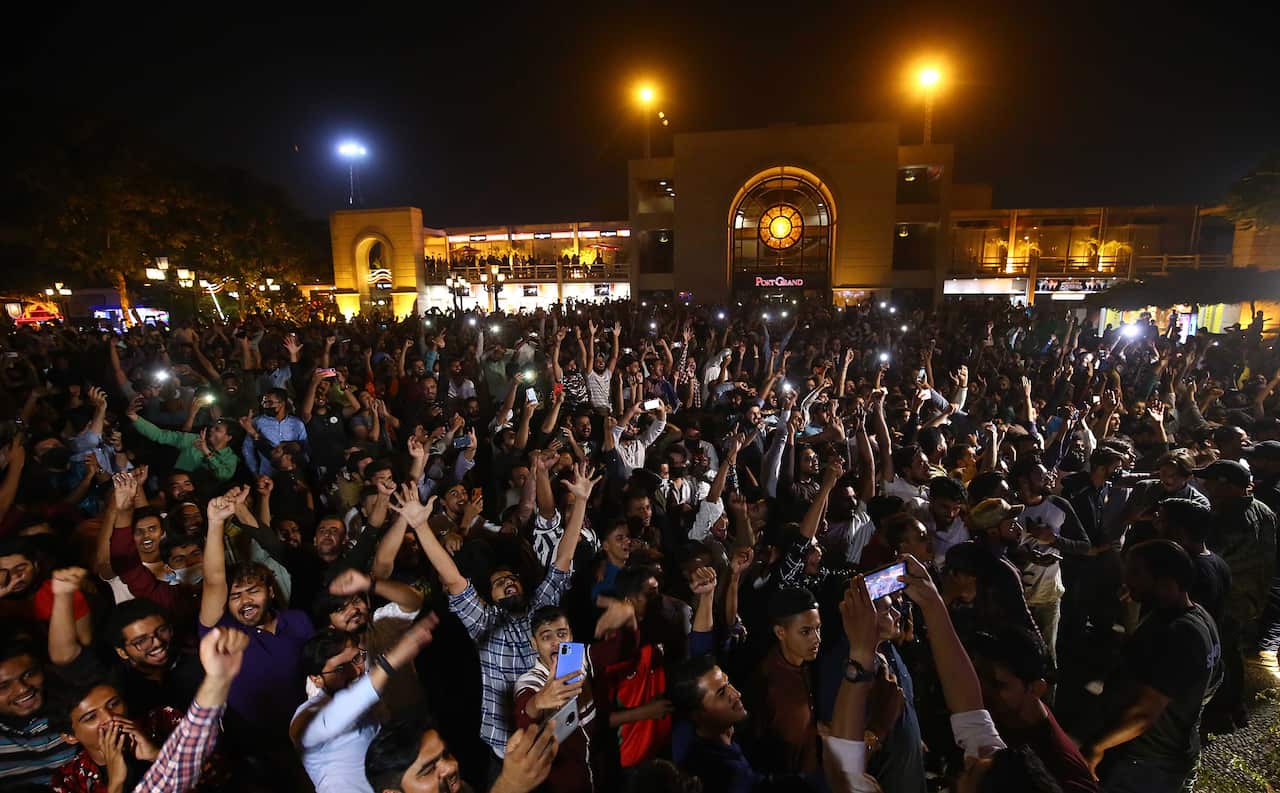 The match took place at the Dubai International Cricket Stadium in Dubai. EPA/SHAHZAIB AKBER