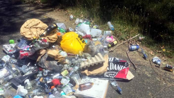 Garbage dumped at the Sikh temple