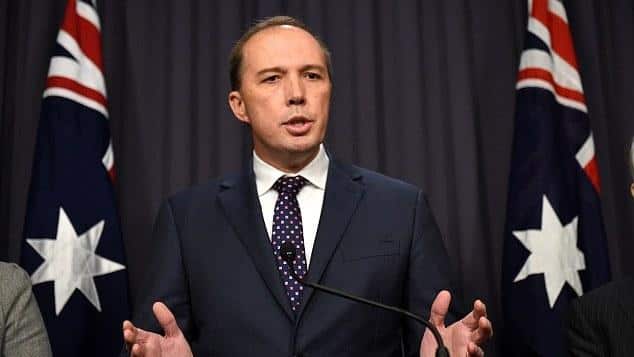 Home Affairs Minister Peter Dutton 