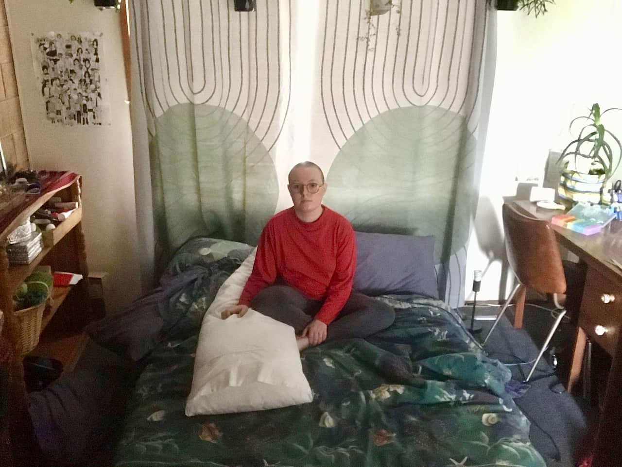 Giarn Carroll in their bedroom