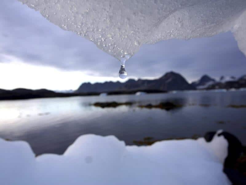 Iceberg melts in Kulusuk, Greenland
