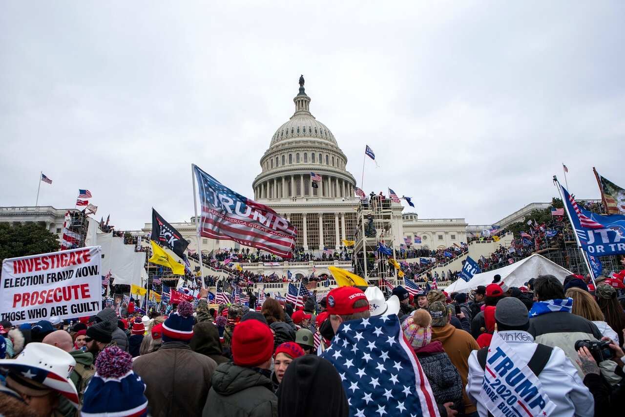 Insurrectionists loyal to President Donald Trump rally at the U.S. Capitol in Washington on Jan 6th