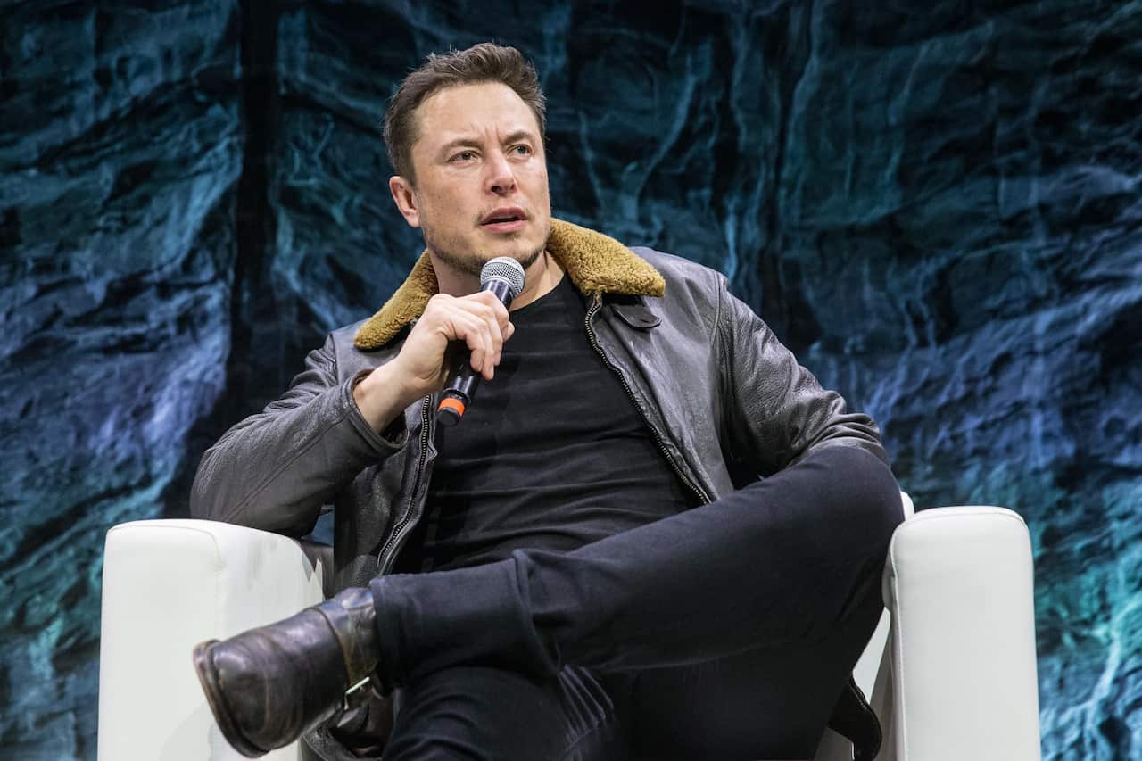 Elon Musk, CEO of SpaceX and Tesla, speaks during a South by Southwest 2018 session in Austin. (Photo by Suzanne Cordeiro/For the Austin American-Statesman/TNS/Sipa USA)
