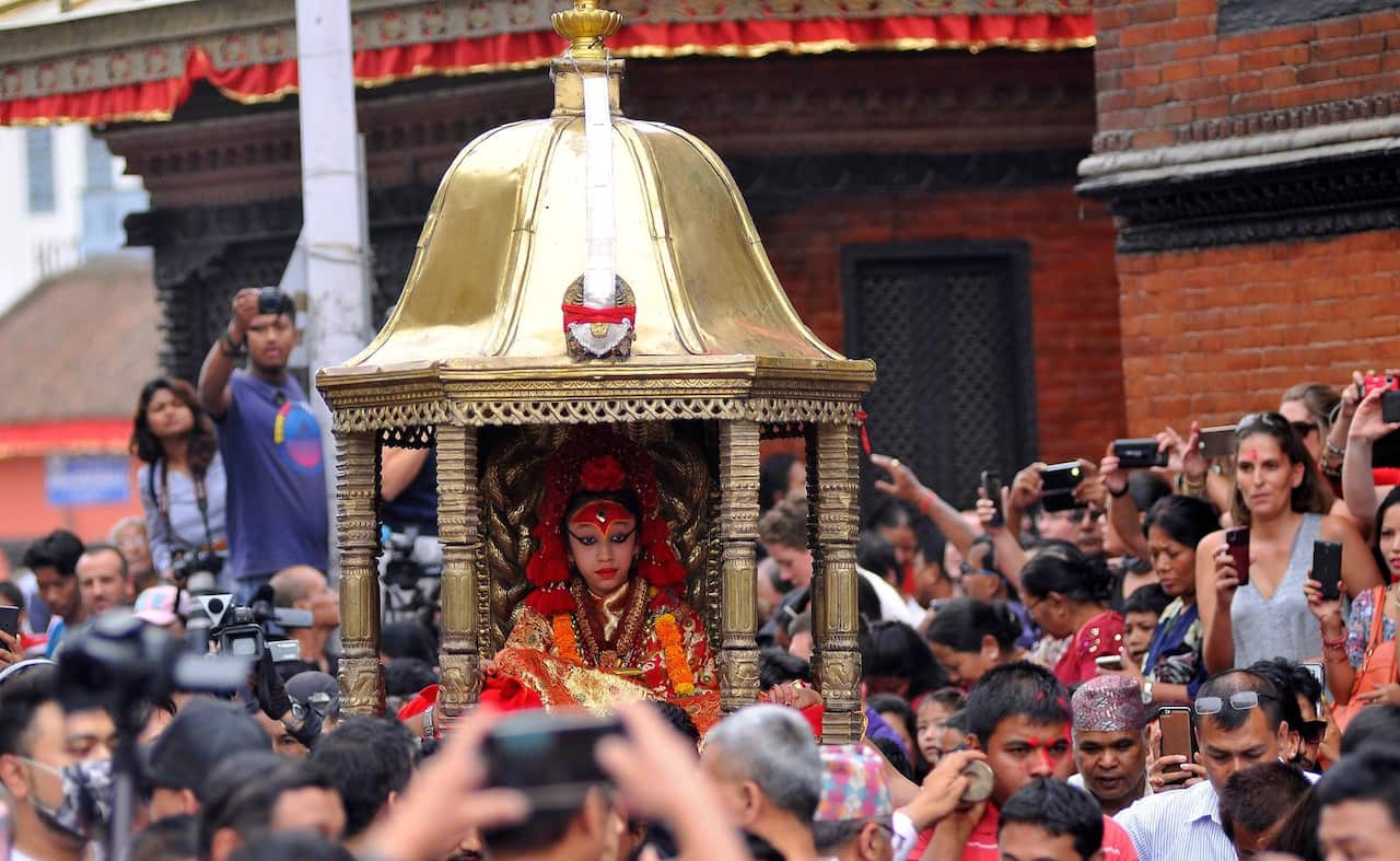 living goddess_kumari_nepali festival_ Indra jatra_nepali culture
