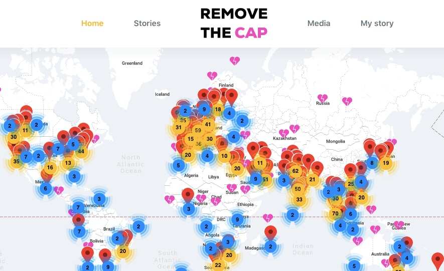 The RemoveTheCap.com map