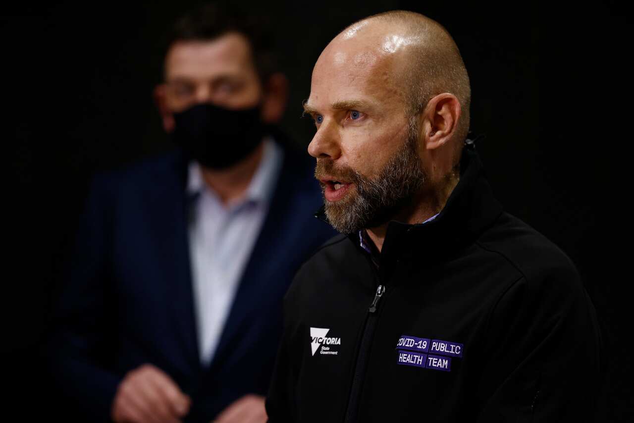 Victorian COVID-19 Commander Jeroen Weimar speaks to the media during a press conference in Melbourne.