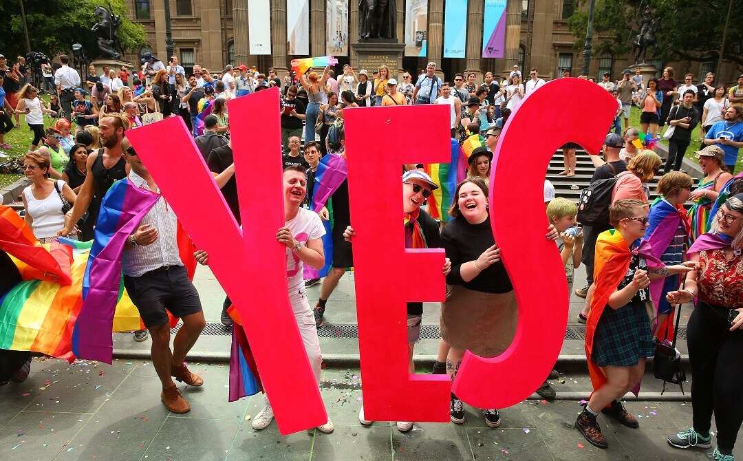 The passage of same-sex marriage legislation was ranked Australia's most historic event.