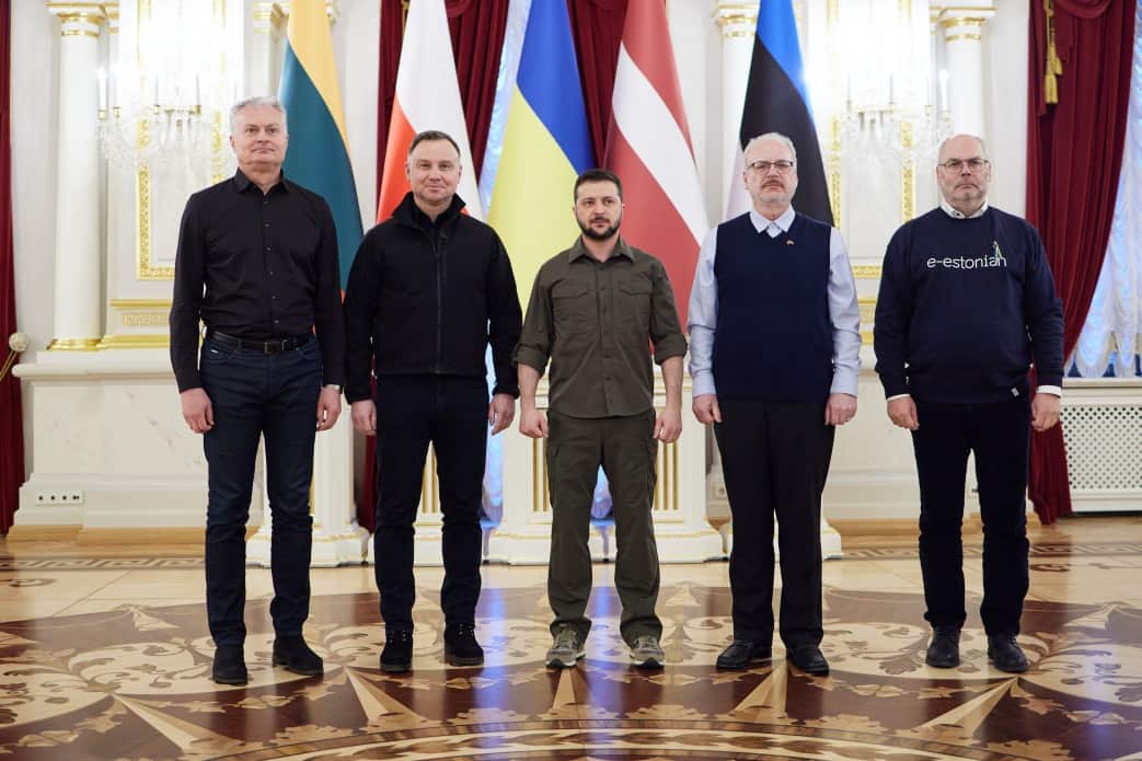 Президенти  Литви, Польщі, України, Латвії та Естонії