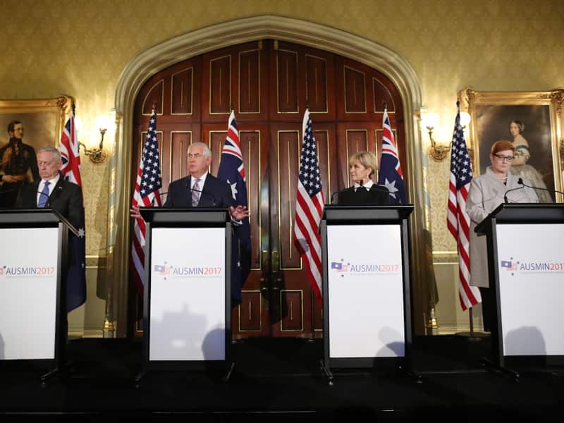 Defence and foreign affairs ministers at the AUSMIN meeting