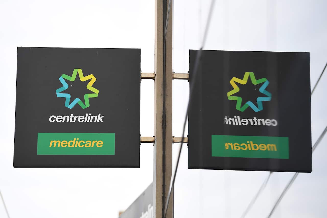 Generic image of Centrelink signage at the Prahran office in Melbourne.