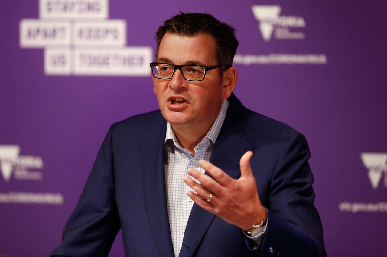 Victorian Premier Daniel Andrews speaks to the media during a press conference in Melbourne, Friday, July 10, 2020.