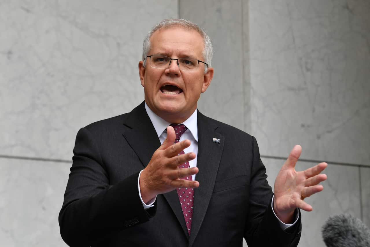 Prime Minister Scott Morrison has denied blaming the EU over vaccine supply issues.