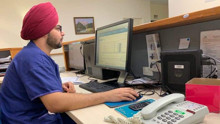Gursev Singh Sandhu works as a casual registered nurse in Melbourne.