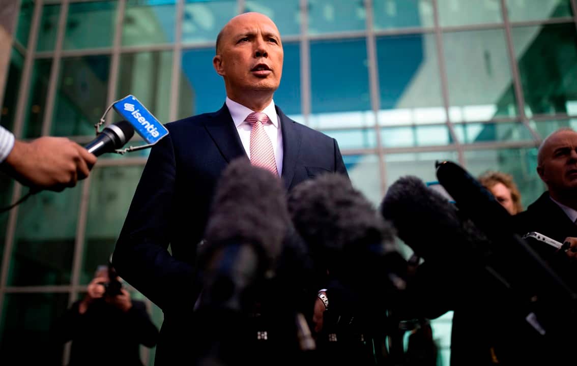 Peter Dutton lost the leadership fight to "ScoMo" 40-45.