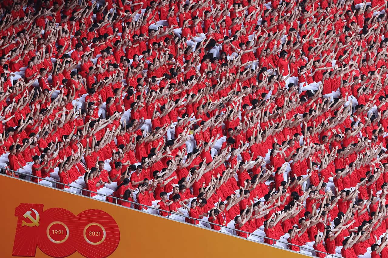 100th anniversary celebrations at the Birds Nest in Beijing. 