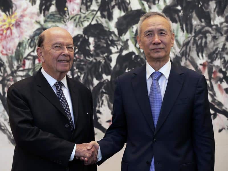 US Commerce Secretary Wilbur Ross and Chinese Vice Premier Liu He