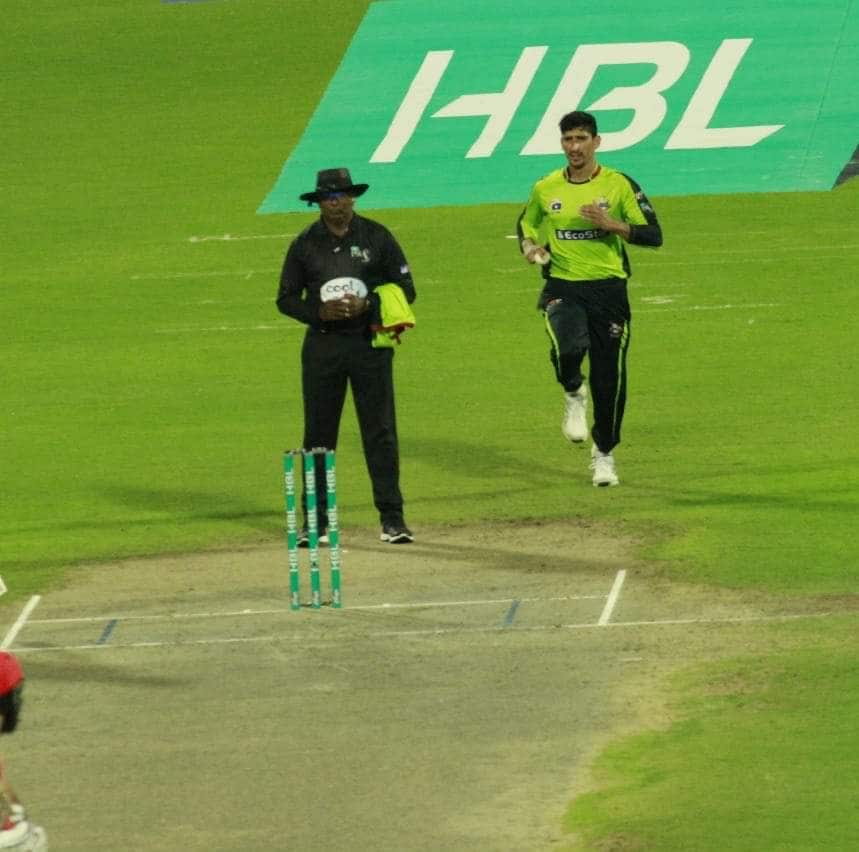 Salman Irshad playing for Lahore Qalandars in Pakistan Super league