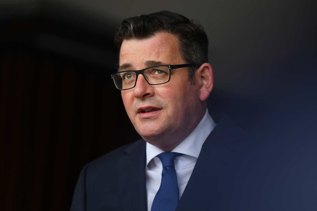 Victorian Premier Daniel Andrews addresses the media during a press conference in Melbourne, Wednesday, October 13, 2021. (AAP Image/James Ross) NO ARCHIVING