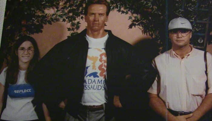 Marian Vidal con su hermano.