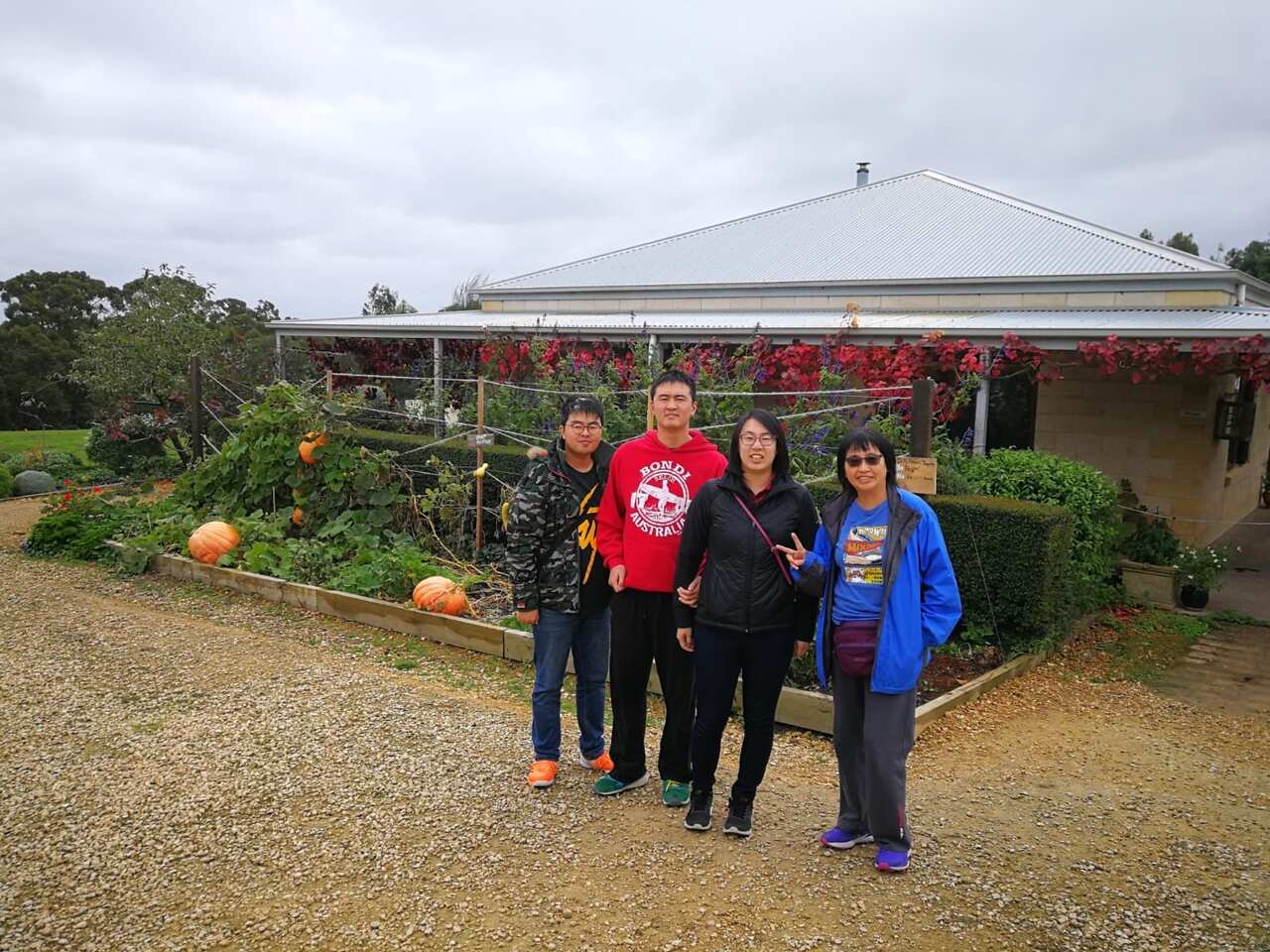 Melbourne mother Emily Ma with her family. 