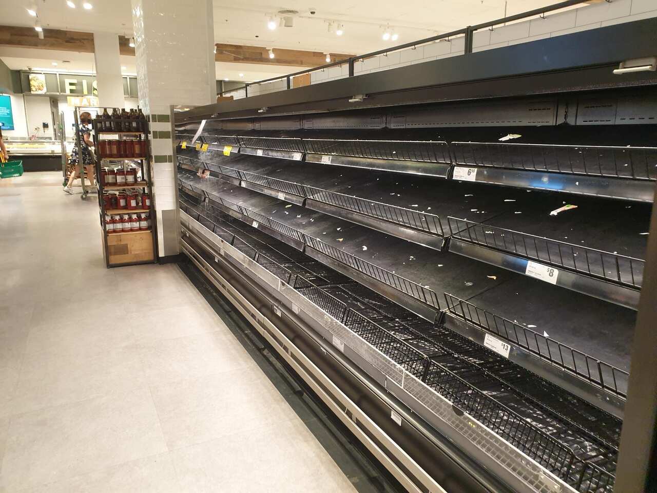 雪梨西北Ryde區超市肉類產品缺貨。