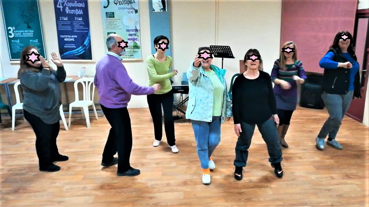 Πρόβες της θεατρικής ομάδας «Canto Olympus». 