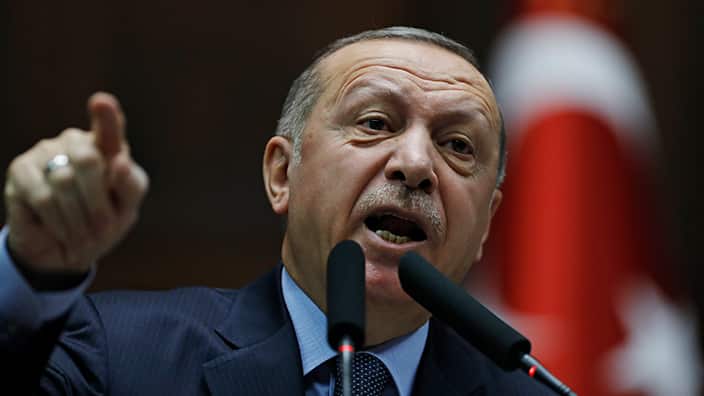 The president of Turkey Recep Tayyip Erdoğan