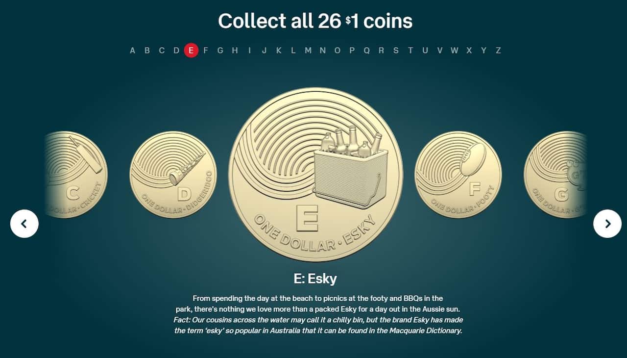 One of the 1$ coins announced by the Australian post 