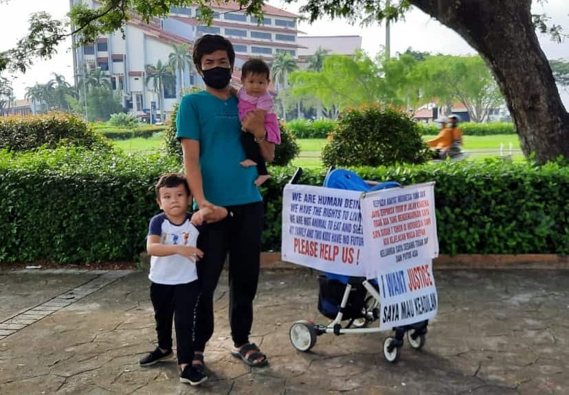 A Hazara refugee family in Batam, Indonesia.