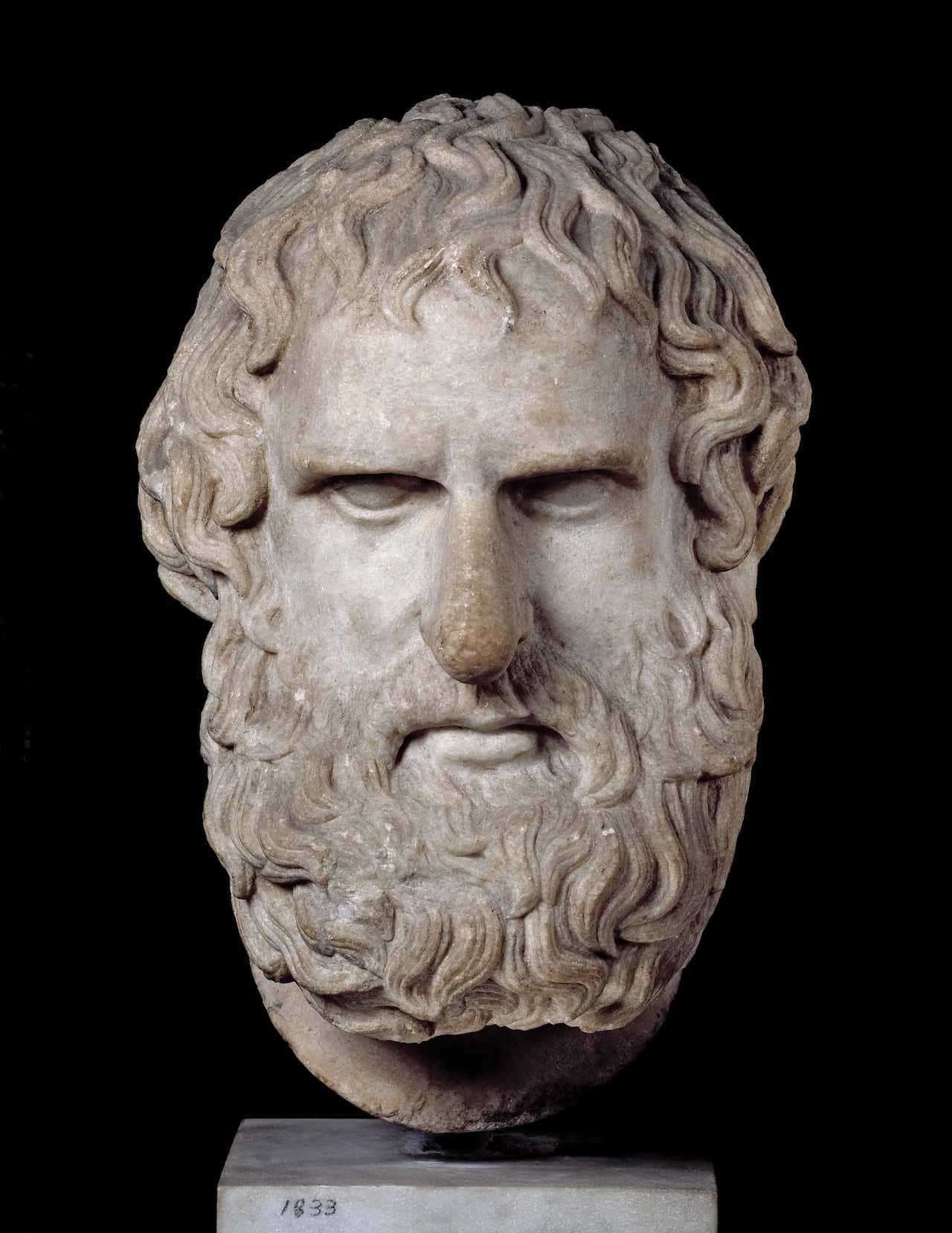 Euripides statue head