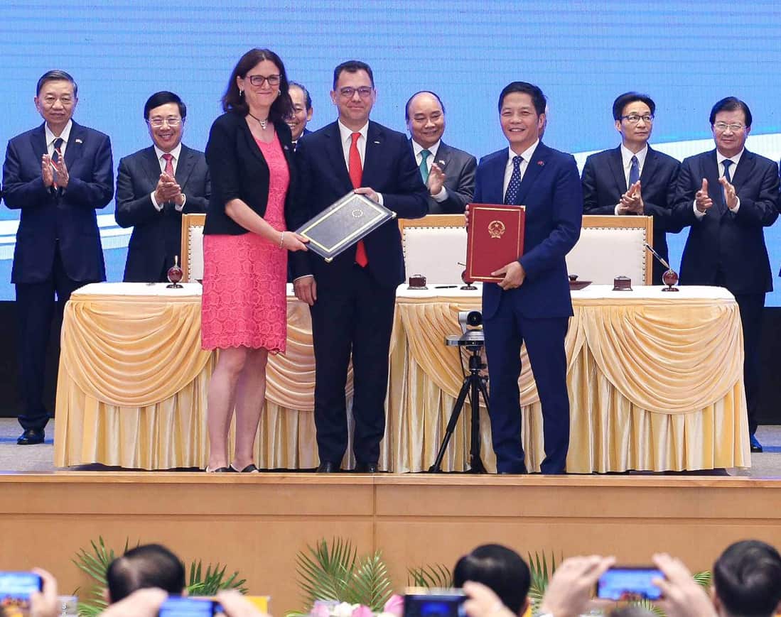 The European Union Vietnam Free Trade Agreement was signed in Hanoi on 30/6/2019.