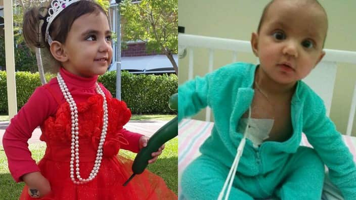 Vanhi was diagnosed with leukemia when she was 3 months old and passed away soon after her 2nd birthday