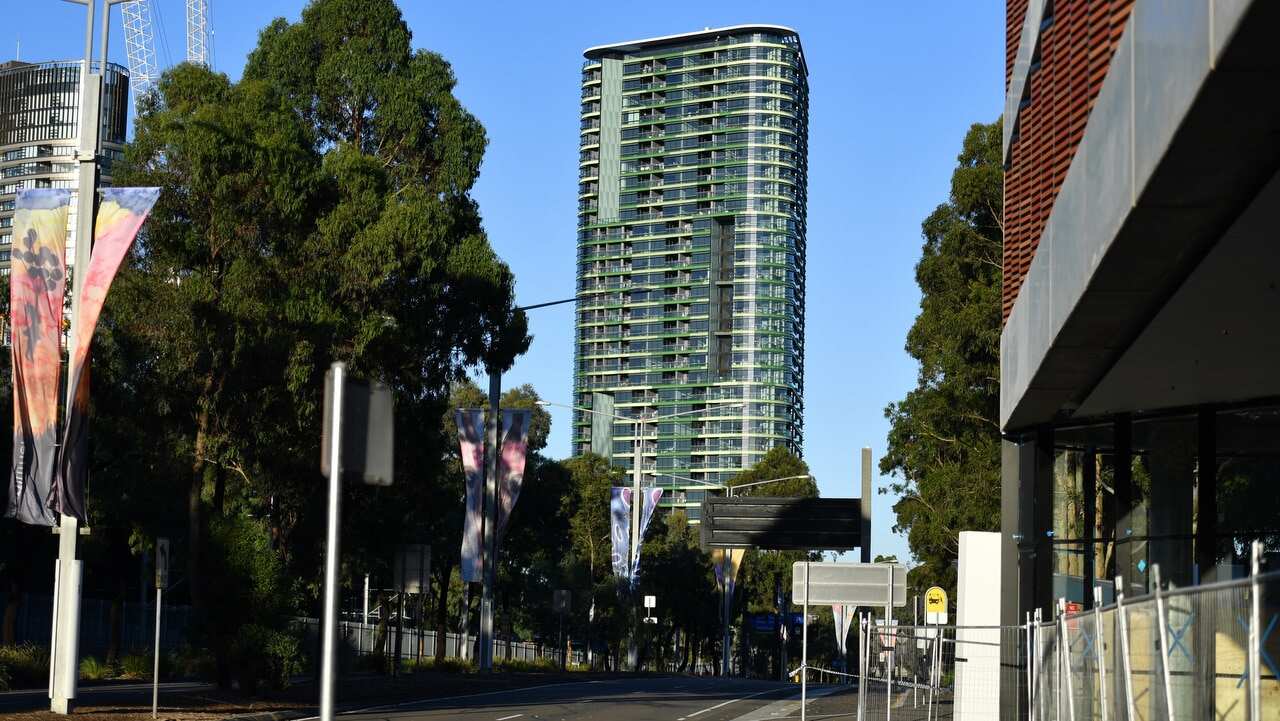 The Opal Tower is seen at Sydney Olympic Park in Sydney.